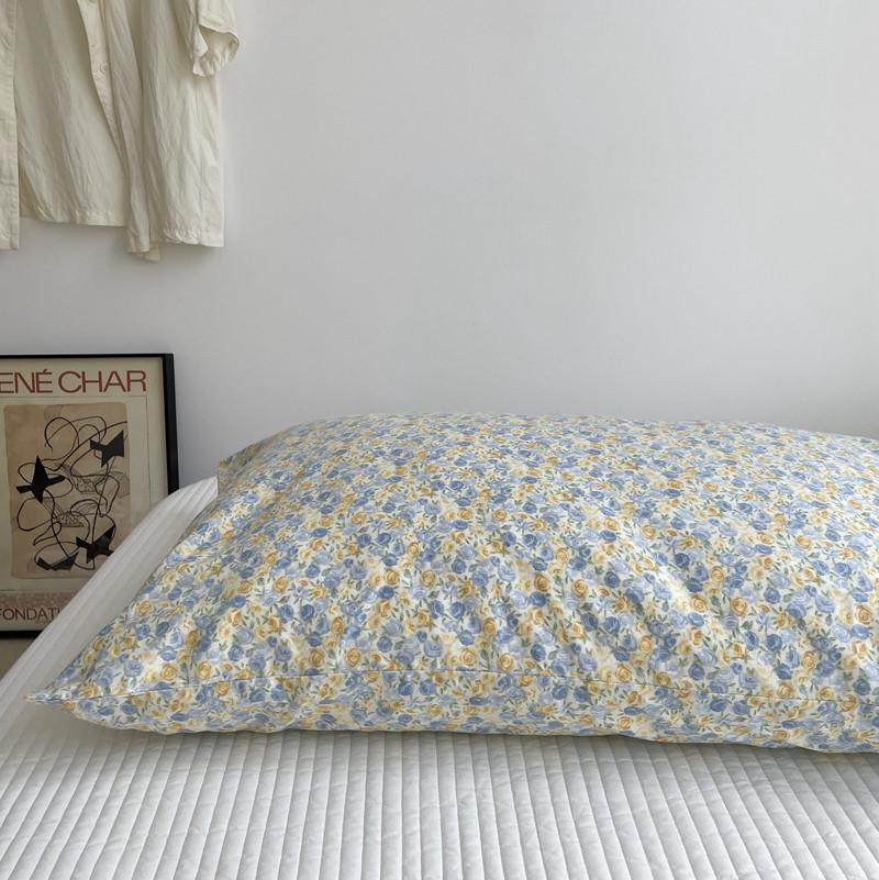 Korean Style 60s Cotton Floral Pillowcase 48x74cm - Single Piece