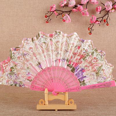 Evantai de Mătase Stil Chinezesc Evantai Pliabil Evantai de Nuntă Cadouri de Artă Evantai de Mână pentru Dans Evantai de Mână Pliabil Vintage cu Flori