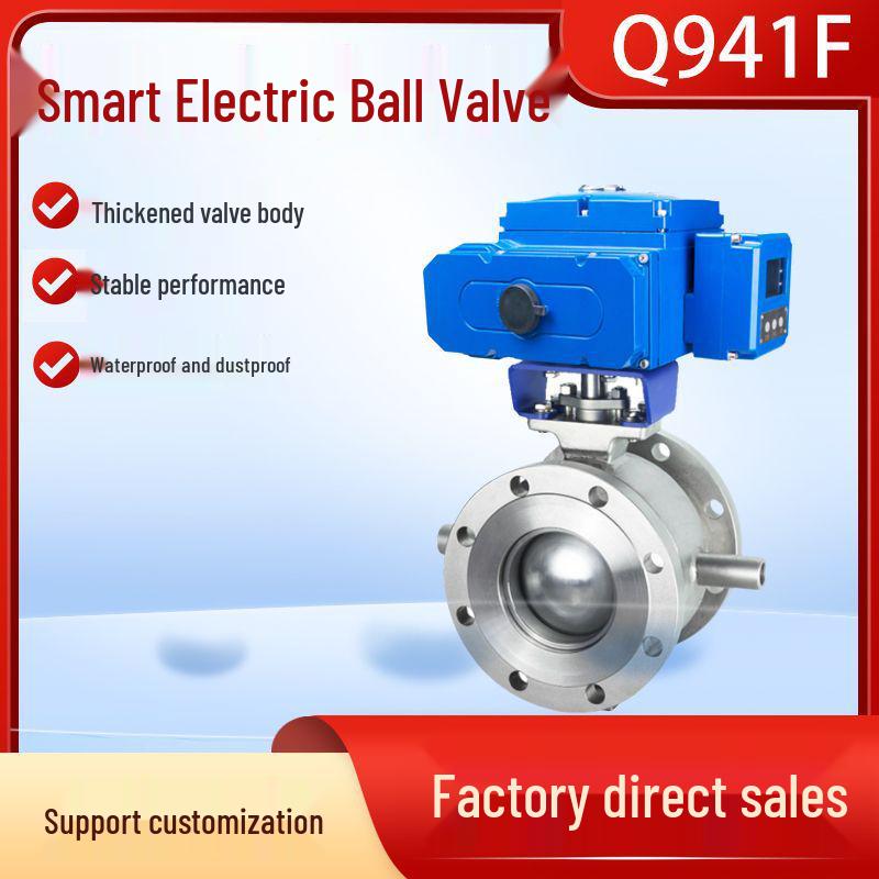 Stainless Steel Smart Electric Ball Valve for Chemical, Petroleum, Coal Industries - Flange & Thread, Two/Three-way, Manual/Electric Integration