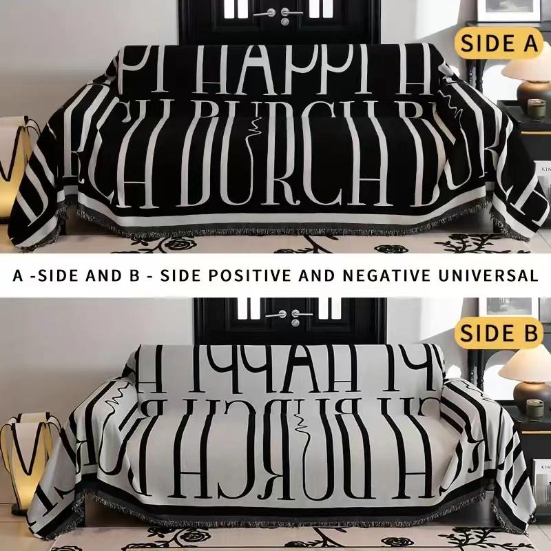 Black Letter Chenille Sofa Cover Anti Cat Scratch Sofa Cover Furniture Protector Bedroom Office Living Room Home Decor SofaCover
