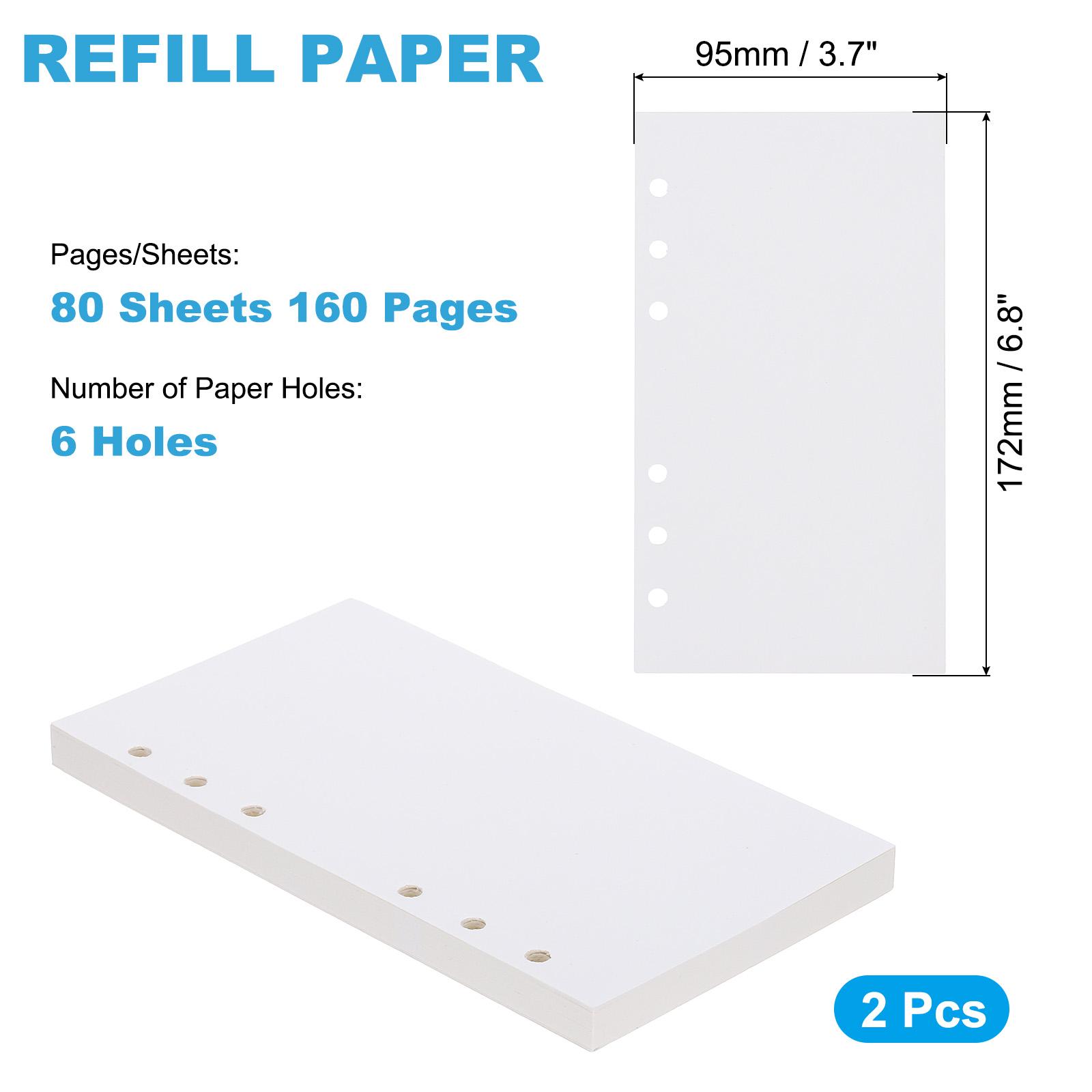 2Pcs Loose Leaf Paper Planner Refills Paper for 6/9 Ring Refillable Binder Notebook Paper Filler Planner Inserts Diary Journals