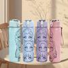 1PC Two Ladies Outline Sketch 750ml Color Plastic Sports Water Bottle Leakproof Flip Straw Lid Suitable for Sports Office Home Use