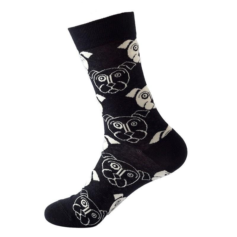 Mens Cotton Cartoon Animal Socks Mid-Calf Casual Trendy Youth Wear