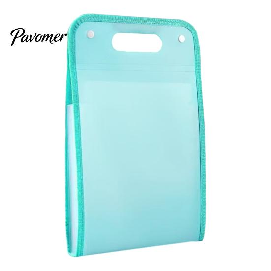 Thick Stitched Carrying Handle Folder Translucent Vertical Expanding File Organizer with 13 Pockets, Accordion Folders Reinforced Labels, A4