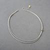 Fashion Commuter Must Enter Copper-Plated Platinum Plain Chain Double-Layer Collarbone Chain Niche Design Temperament Versatile Necklace Women