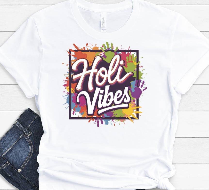 Vibrant Holi Festival Shirt Color Splash Hindu Celebration Tee T-shirt XL