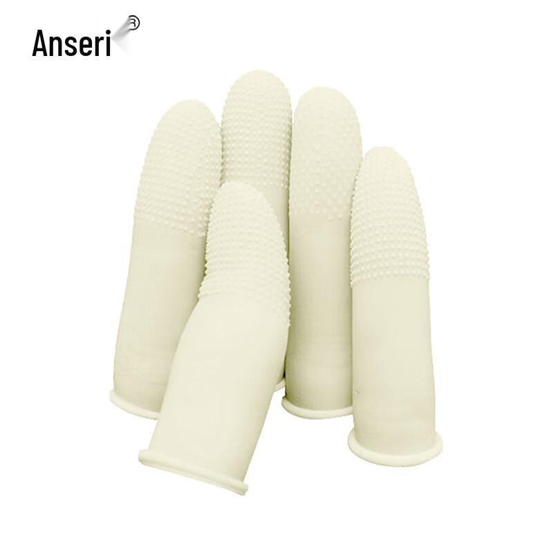 Ansaicui Dotted Anti-Slip Latex Finger Cots (100-Pack)