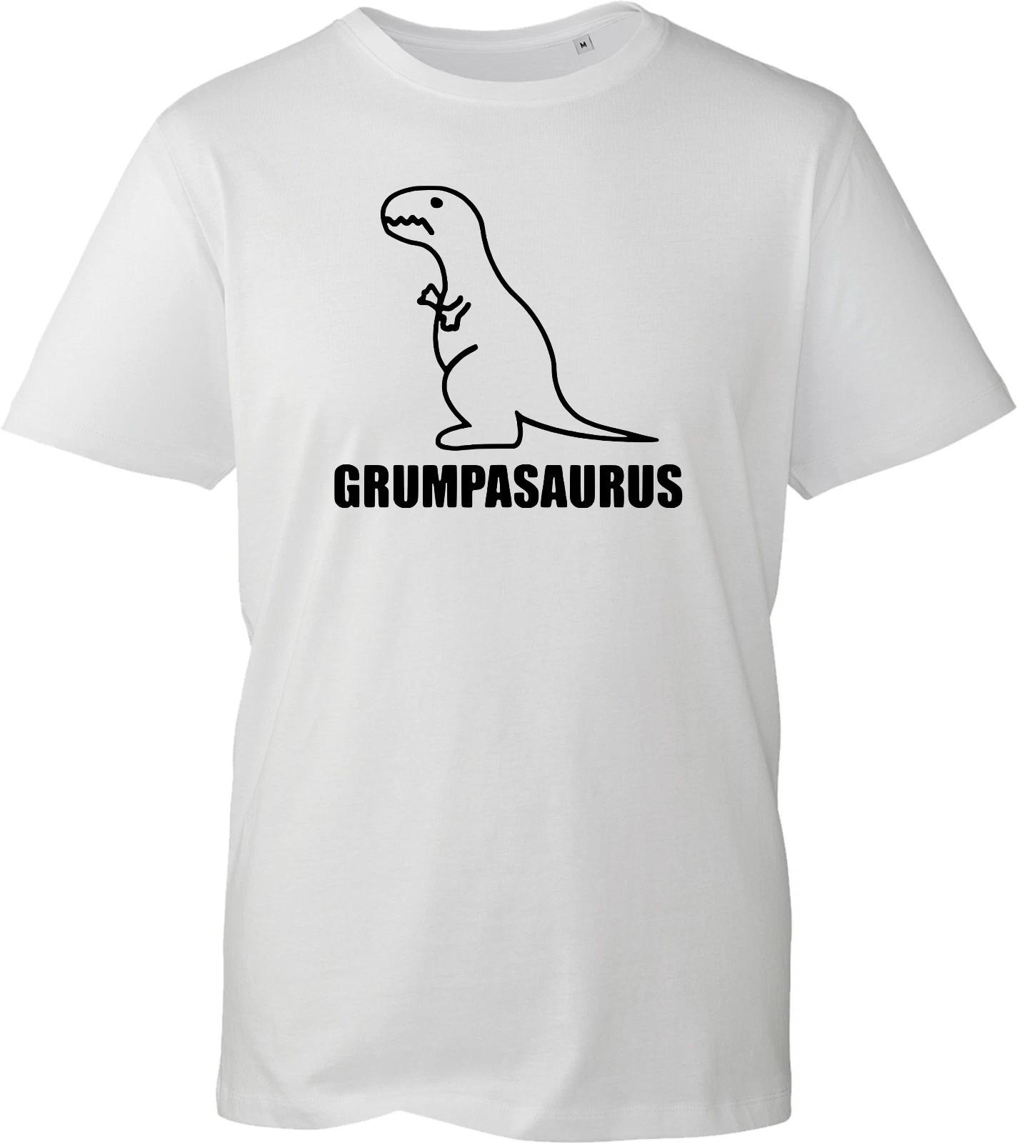 Grumpasaurus Dinosaur Dad Joke Men s Shirt Funny Dino Printed Design Gift Tee S