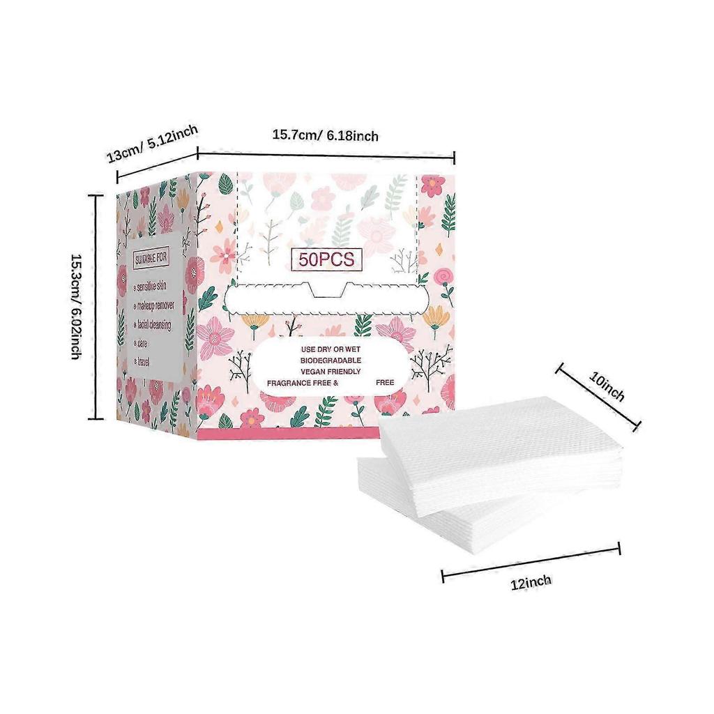Boxed Disposable Facial Cleansers Cotton Soft Wipes Absorbent And Thickened Makeup Remover Wipes 50 Draws