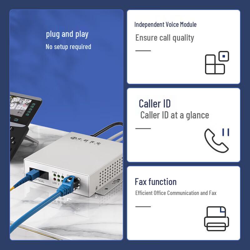 Zhongke 24-Channel Digital Telephone Fiber Optic Transceiver
