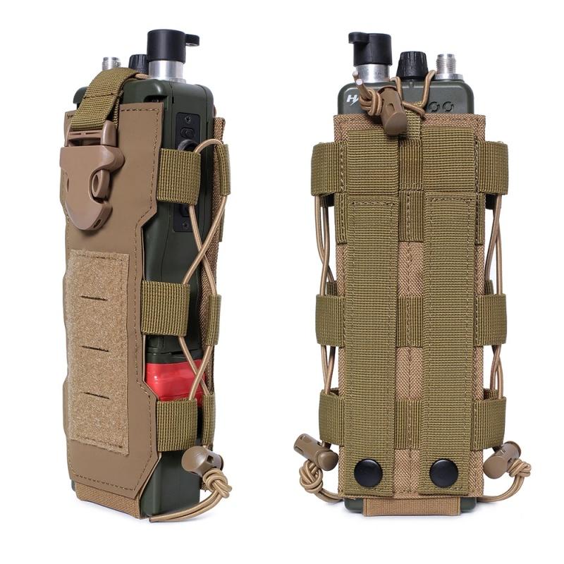 Tactical Molle Multi-Function Intercom Bag Camping Hiking Water Bottle Bag Hunting Backpack Bottles Holder Camping Equipment