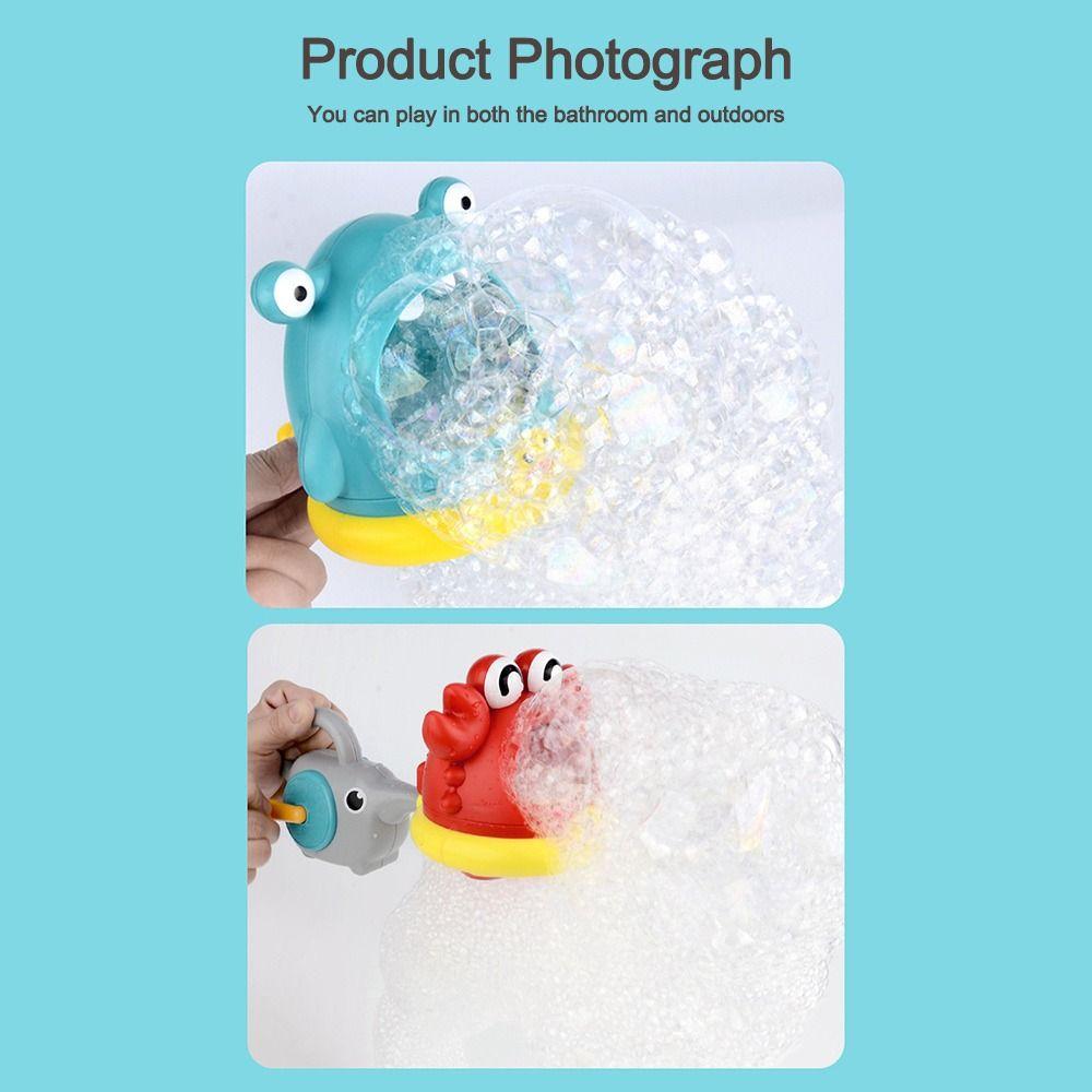 Manual Bubble Machine Sharks And Crab Shape Blowing Bubble Toy Cartoon Bathtub Soap Machine