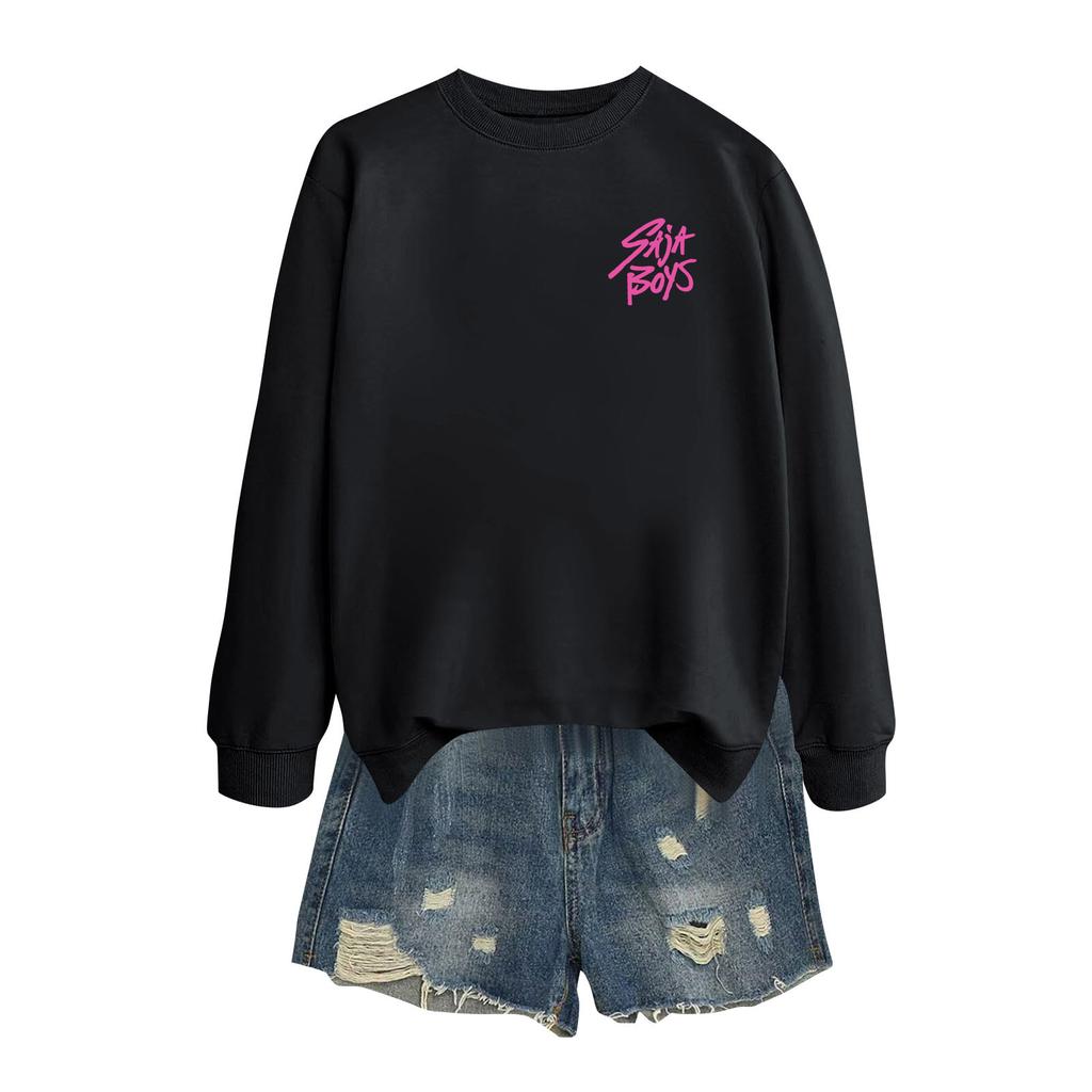 Women's Fashion Casual Long Sleeve Printed Round Neck Sweatshirt Top