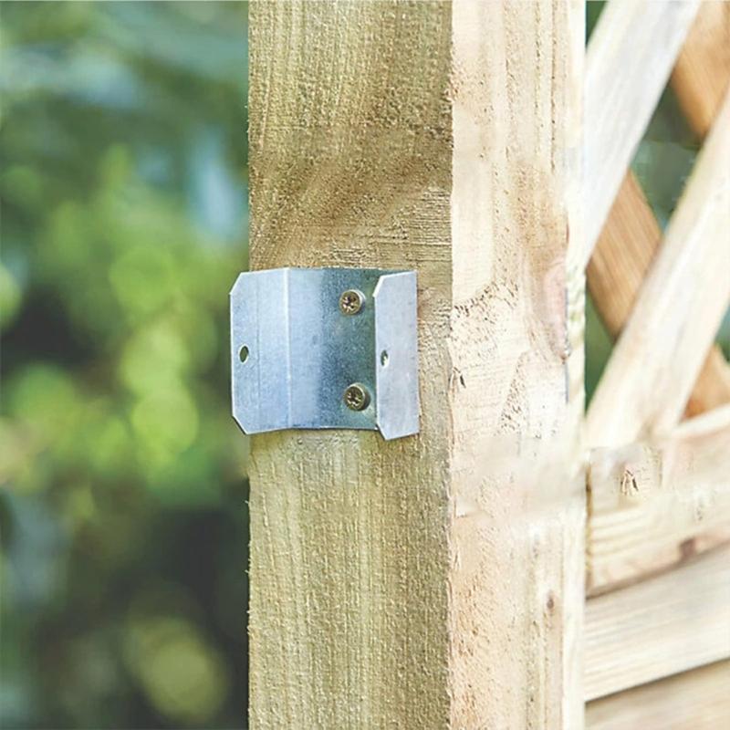 10Pcs Galvanized Steel Panel Clip   Secure Not  Corrosion multiple  Sized Windproof Fence Fasteners for Wooden Brick Posts