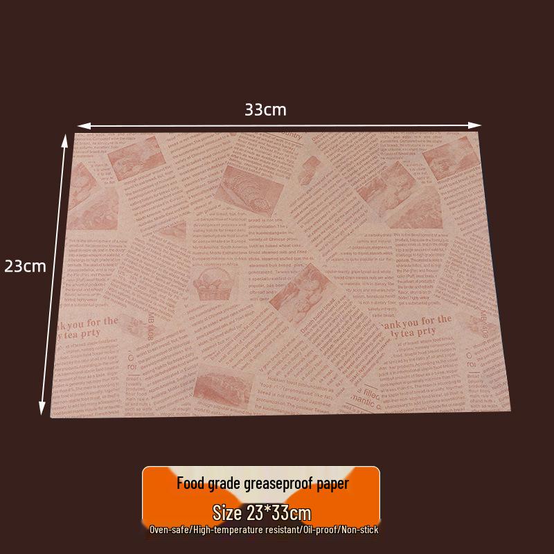 American Greaseproof Oil-Proof Food Grade Rectangular Paper Liner for Takeout Boxes and Snack Trays
