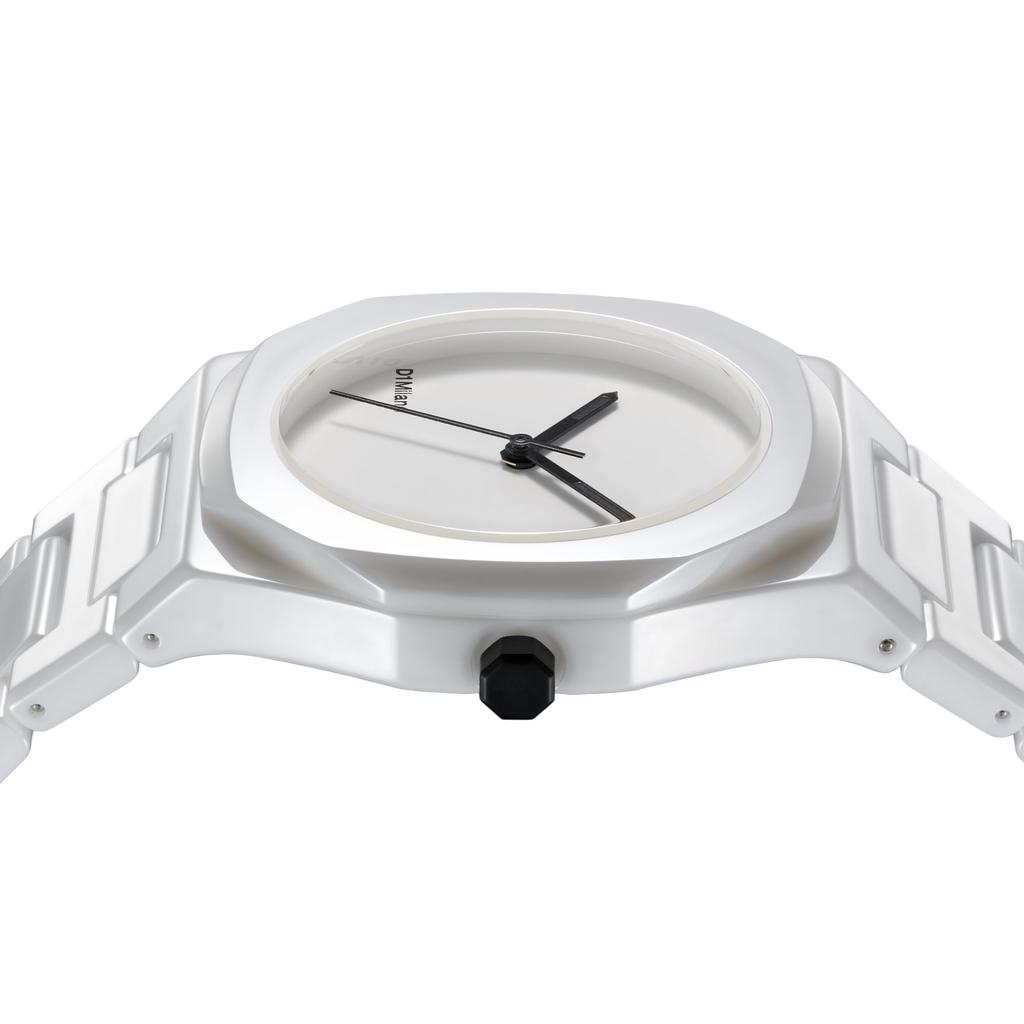 Authorized Distributor [D1 MILANO] D1 Milano Men's Unisex Watch CEBU02 Ceramic Pure White 37mm