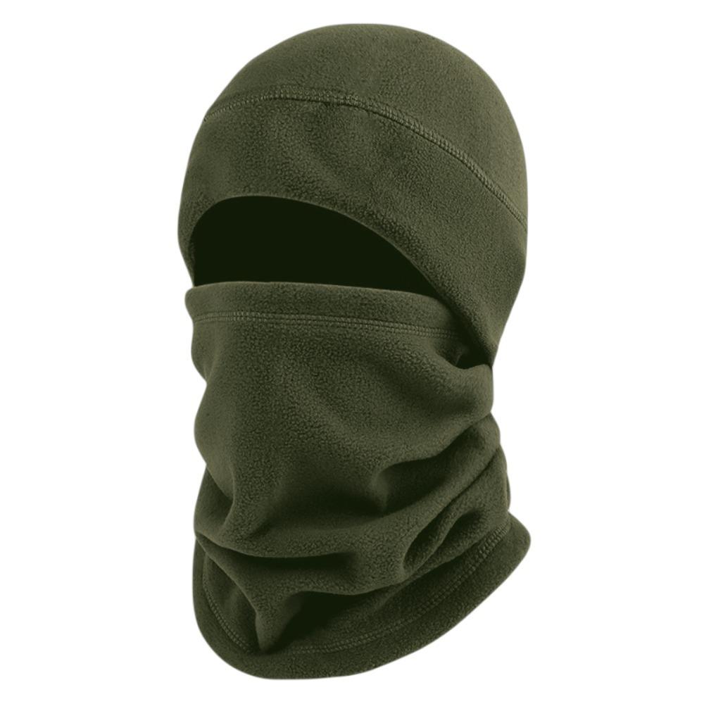 

Winter Polar Coral Hat Fleece Balaclava Men Face Warmer Beanies Thermal Head Cover Tactical Military Sports Scarf Caps One Size зелений