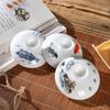 Gaiwan Teacup: Ceramic Lid & Bowl, 7.1CM-8.1CM Diameter, Kung Fu Tea Set Accessory.