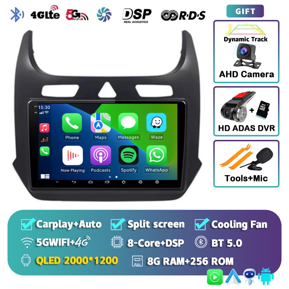 Android 14 Carplay Car Radio for Chevrolet Cobalt 2 2011-2018 Multimedia Video Player WIFI+4G GPS 2Din DVD Head Unit Stereo QLED