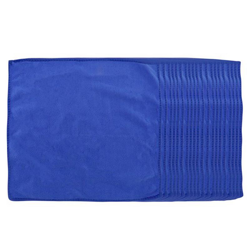 20Pcs Absorbent Microfiber Towel Car Home Kitchen Washing Clean Wash Cloth Blue