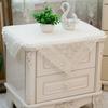 High-End Embroider Bedroom Nightstand Cover Fabric Craft Cover Cloth Embroidered Idyllic European Dust Towel Tablecloth Tablecloth Square Towel