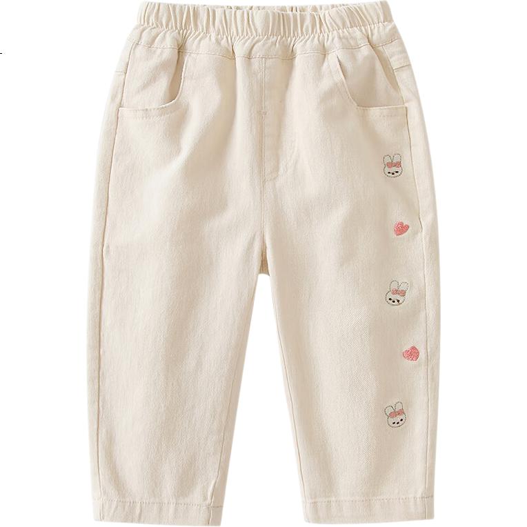 VOONLIE Girls' Pants Spring Collection 2026 New Stylish Children's Casual Trousers Long Pants Baby Versatile Straight-Leg Pants Spring And Autum
