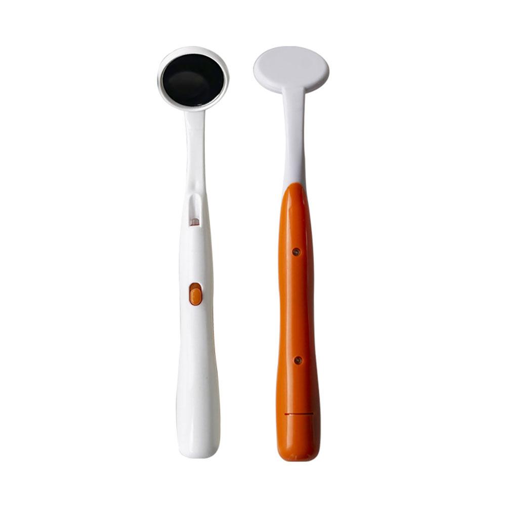 PIORPOY Dentistry Material LED Light Super Bright Mouth Mirror Dentist Oral Super Bright Anti-fog Mouth Mirror Tooth Exam Tool