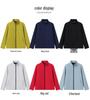 Fleece-Lined Softshell Stand-Up Collar Windbreaker with Logo Embroidery for Autumn/Winter Workwear