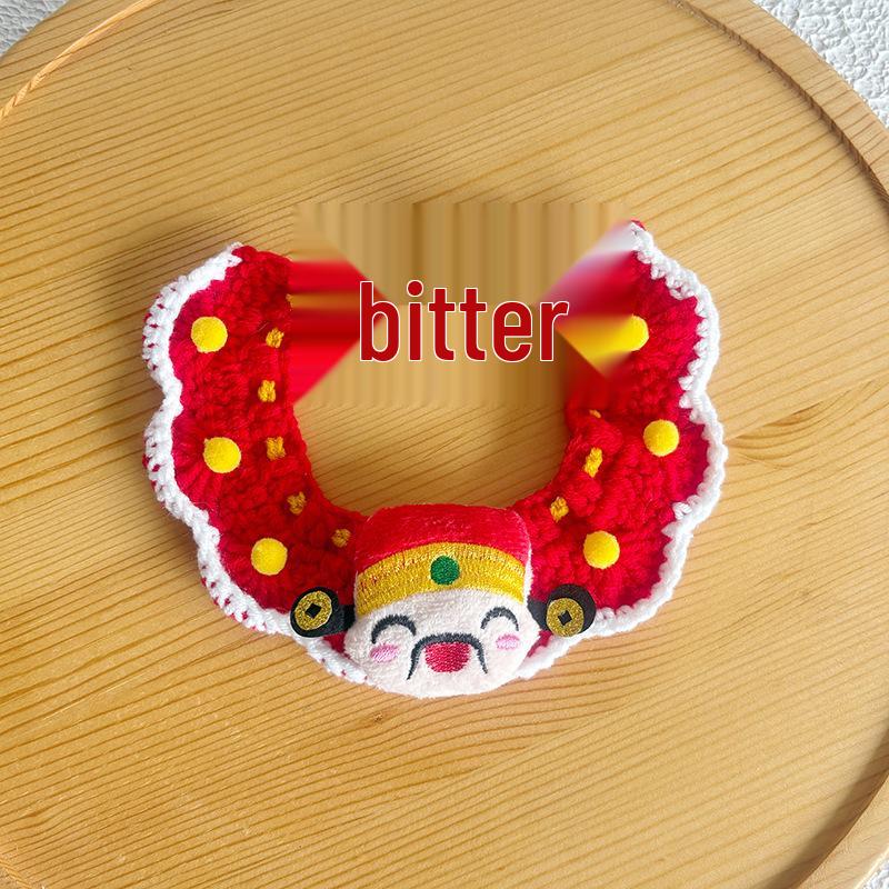 New Year Neckwear: Pet Gaiter & Scarf for Cats & Dogs - Festive Knit Collar for Chinese New Year