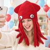 Unique Festival Party Gift Funny Octopus Hat with Tentacles, Creative Plush Cap for Cosplay Comic Exhibition Costume Gear and Photography, Novelty