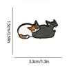 Ferocious Cat Enamel Brooch | Fashion Decorative Brooch Accessories, Lapel Bag Badge Jewelry Gifts, Casual Style, Zinc Alloy Material