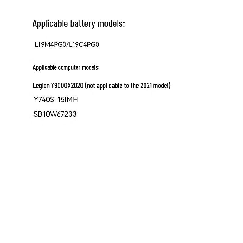 Llano Replacement Laptop Battery for Lenovo Rescuer Y9000X 2020