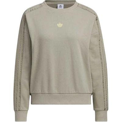 Originals Striped Logo Sports Casual Pullover Long Sleeve Sweatshirt Women Sweatshirt Gray KB1925