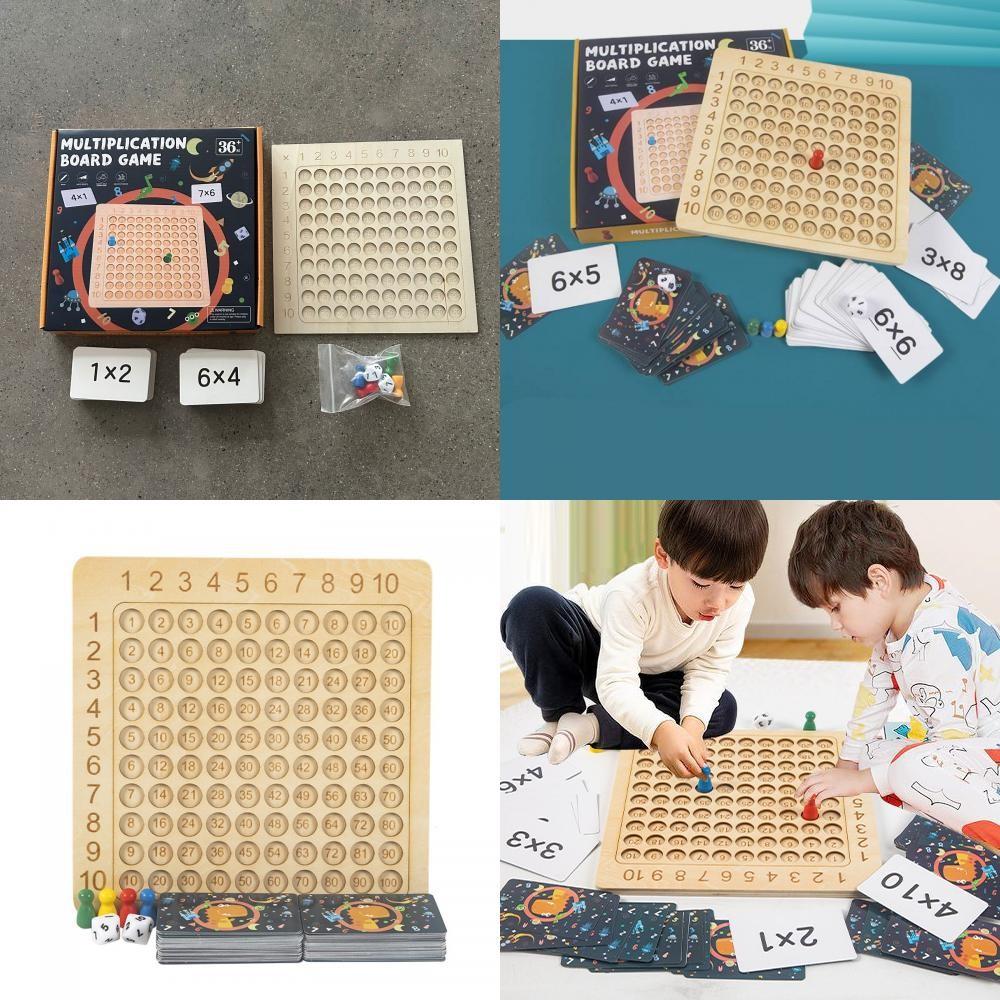 Wooden Multiplication Table Educational Toy For Kids Learning Math Skills And Mental Arithmetic