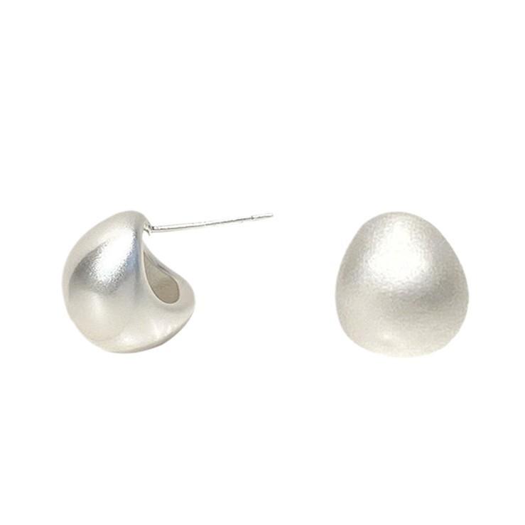 Matte Metal Retro Earrings Women's Personality Minimalist Vintage Design Elegant Temperament Everyday Ear Jewelry