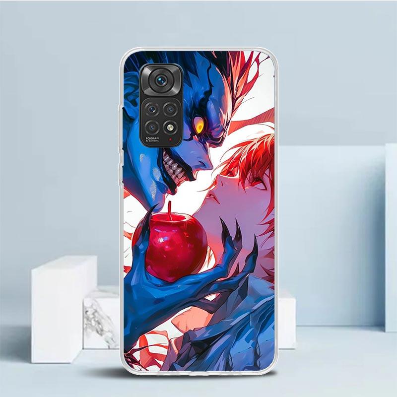 N-Note D-Death Yagami Light Soft Cover for Xiaomi Redmi Note 15 14 13 12 Pro Plus Phone Case 14S 11S 11T 11E 10S 10 4G Pattern S