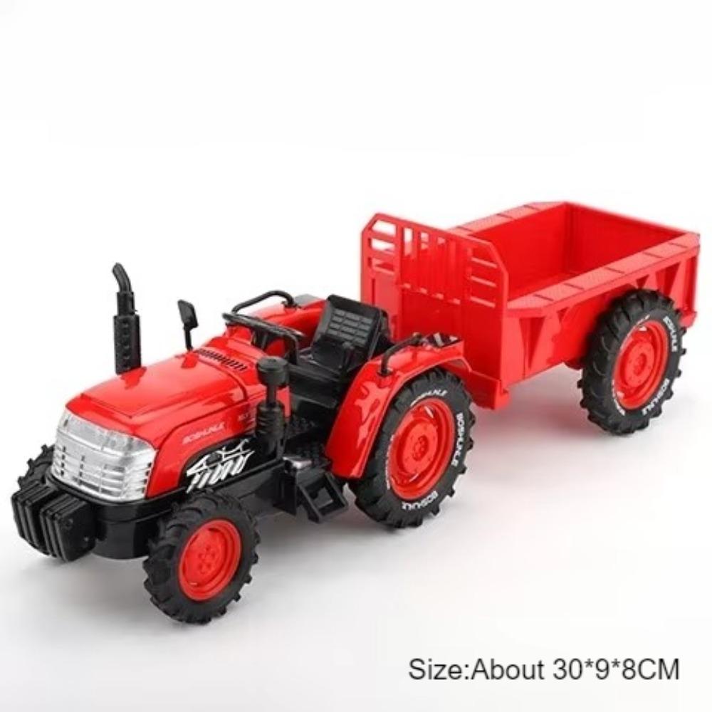 1:32 Alloy Tractor Model Toy Car Diecast Metal Sound Light Pull Back Truck Farm Specific Vehicles Collection Gifts for Kids