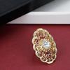 Prsten z pryskyřice dutý Arabesque Women Jewelry Open Free Size Arab Wedding Bijoux