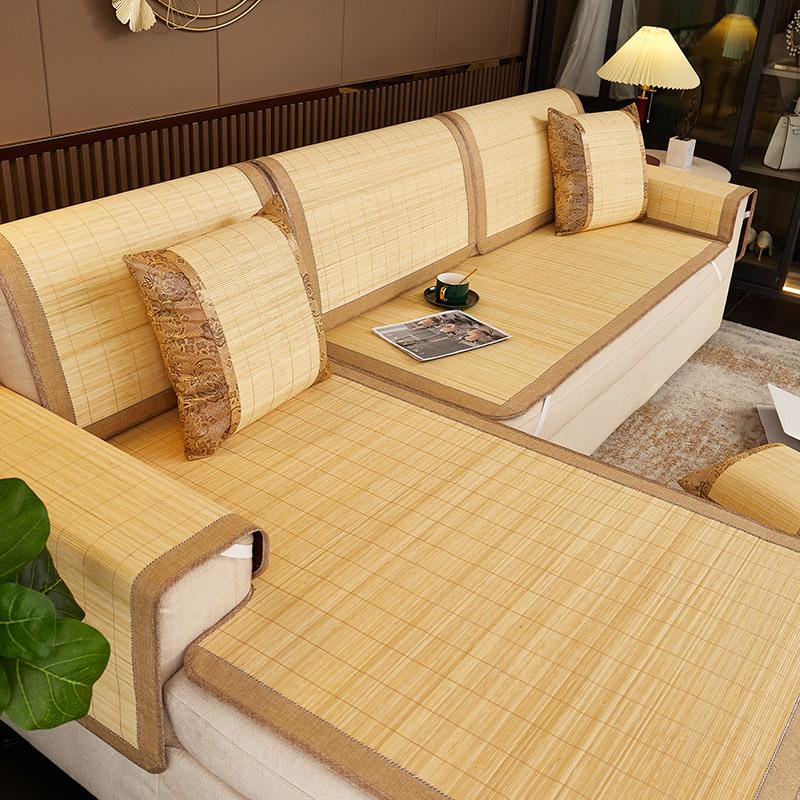 Summer Bamboo Mat Sofa Cushion Non-Slip Mat Seat Cushion Bamboo Cushion Summer Living Room Solid Wood Seat Cushion Bamboo Cushion