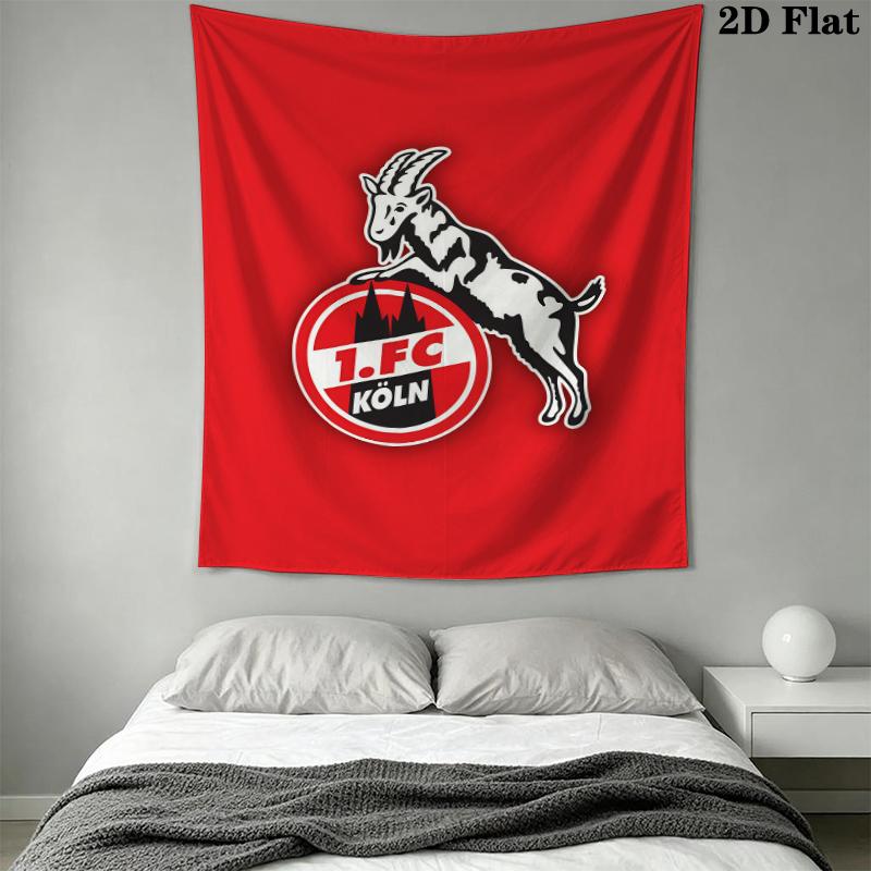 FC KÖLN Wall Tapestry Aesthetic Wall Hanging Printed Fabric Blanket Decorative Tapestries for Bedroom Living Room Home Decor