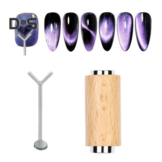 Gelový lak na nehty Cat Eyes Magnetická hůlka Y-tvarovaný železný drát Dvouhlavý válec Magnetická tyč Domácí salon Nehtové umění Manikúrní nástroje Příslušenství