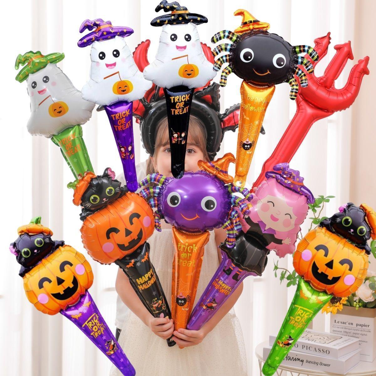 

Large Halloween Handheld Balloon - Ghost, Pumpkin, Spider, Bat - Fun Headband Gift
