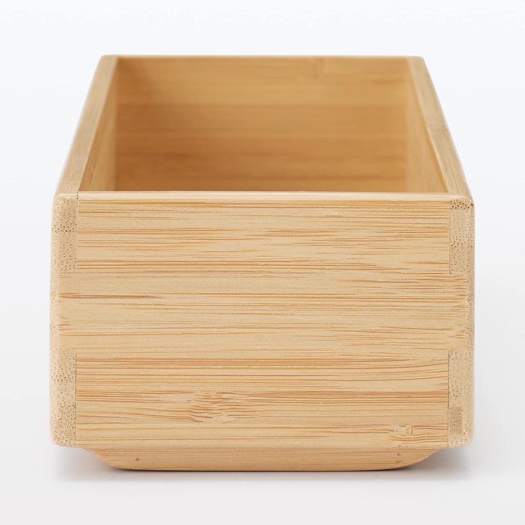 MUJI Stackable Bamboo Organizer W X 26cm D X Product Number Suitable for Clothing Storage Box, Small, 8.5cm 5.5cm H, 12057871,