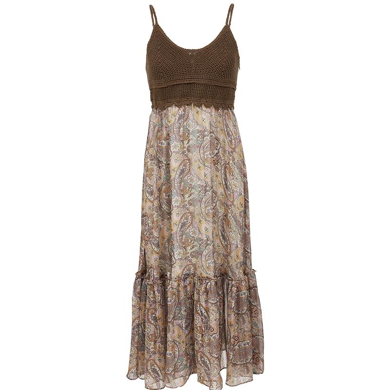 

VEROMODA Printed Patchwork Cotton Slip Dress L