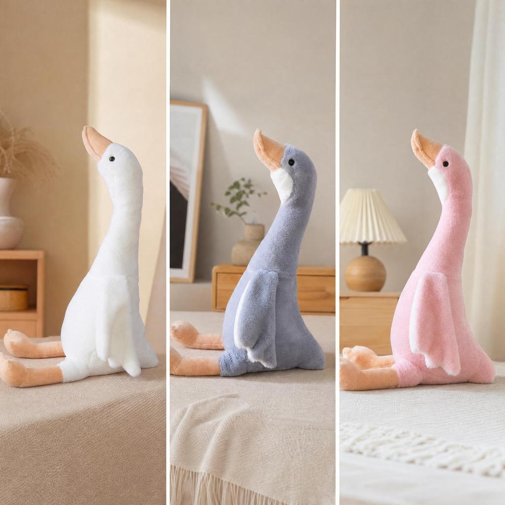 GooseShaped Soft Toy PresentWorthy Goose with Extended Legs Room Decoration for