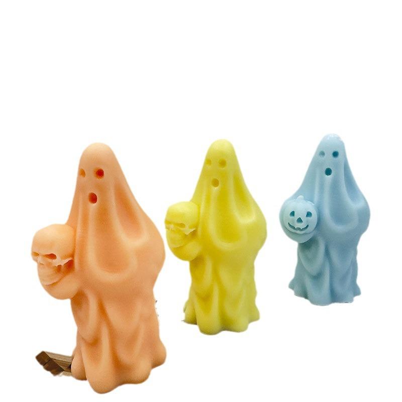 Ghost Silicone Mould Gypsum Plaster Ghost Candle Mold Ghost Mould Handmade Halloween Molds For Home Decor Holiday Gifts Diy