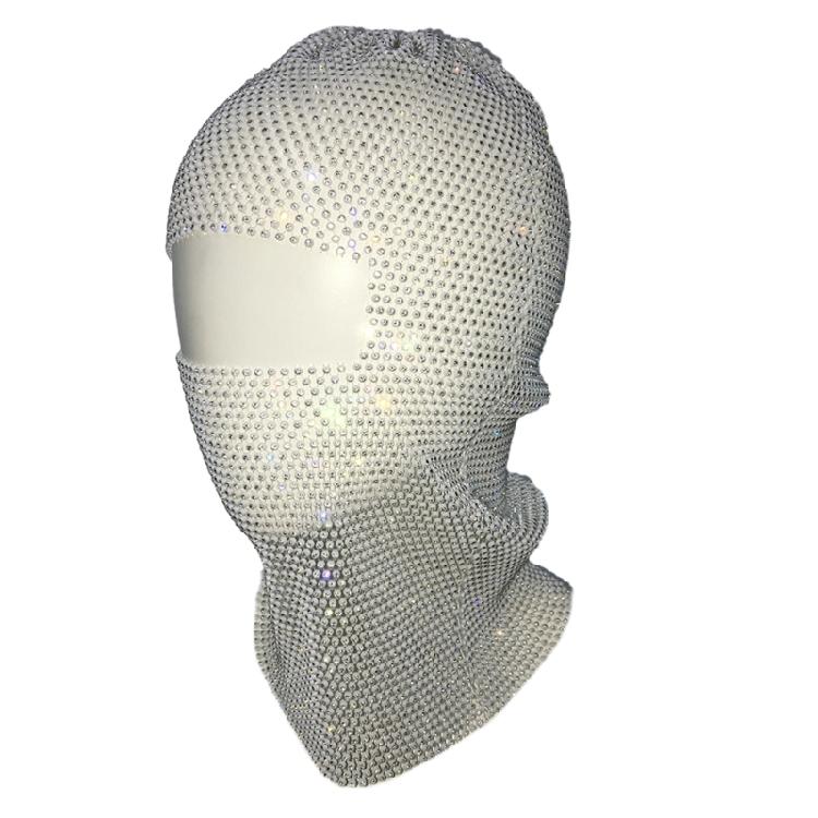 

Luxurious Rhinestone Headscarf Nightclub Woman Elastic Hat for Singing Dancing