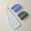 Azure Holiday Striped Hair Towel Combed Cotton Luxury Hair Dry Towels Hot Hair Wrap Drying Tool