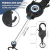 Retractable Pull Badges Holder Steel Wire Rope Buckle Key Holder Chain Outdoor Antitheft Keychain Tool Enduring
