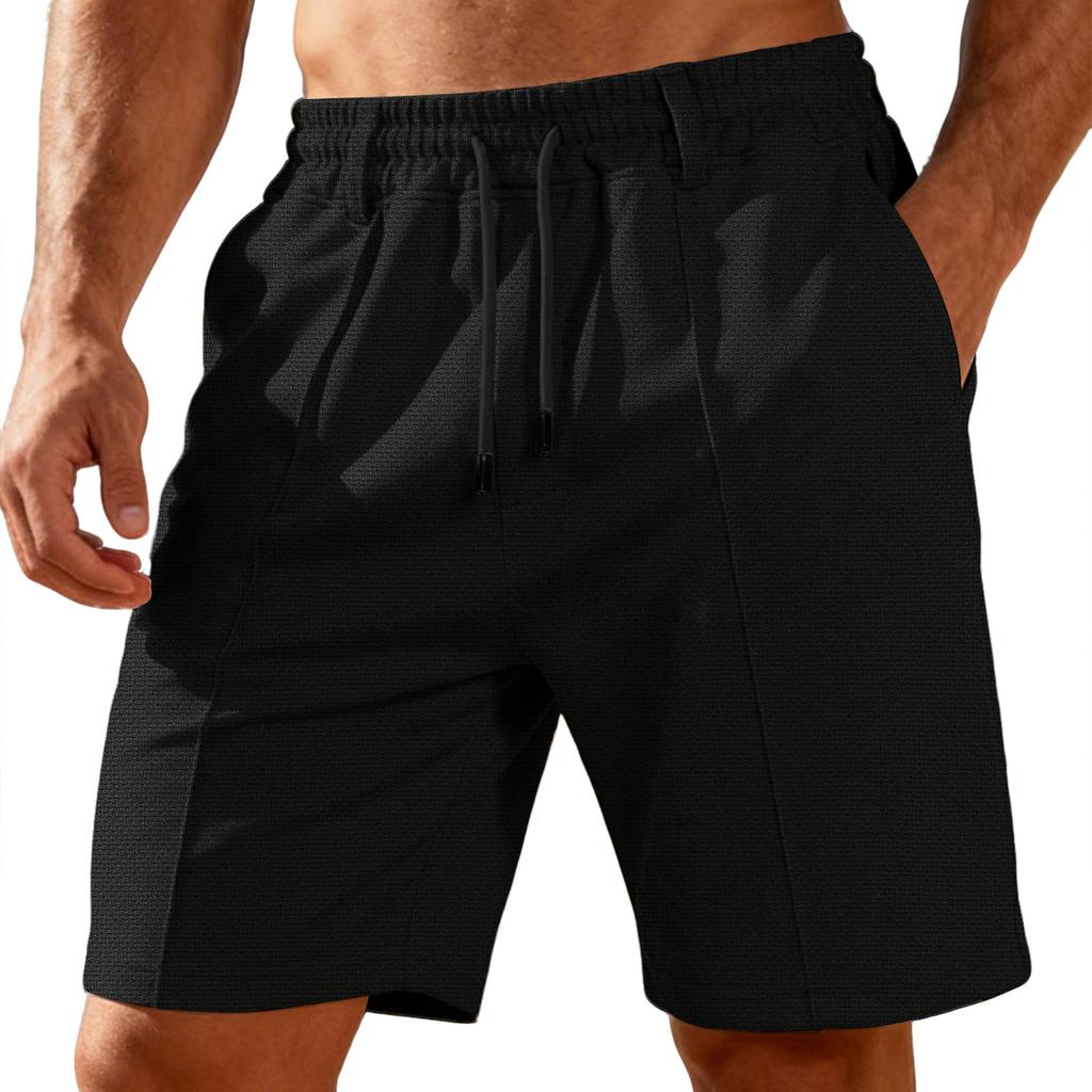Men Loose Fit Drawstring Shorts with Elastic Waistband Breathable Fabric Casual Five Pants for Daily Wear Gym Beach Outdoor
